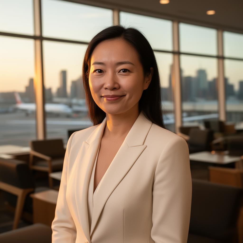 Global professional navigating international business markets
